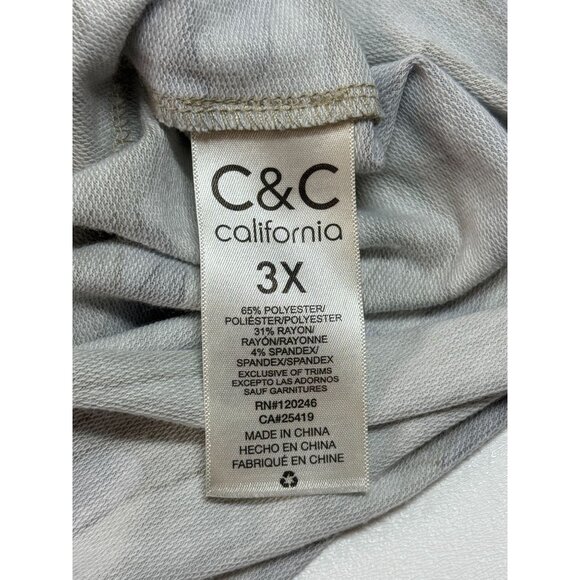 C&C California Camo Hoodie Plus Size Pullover Soft Fleece Size 3X Grunge Country - Picture 9 of 14